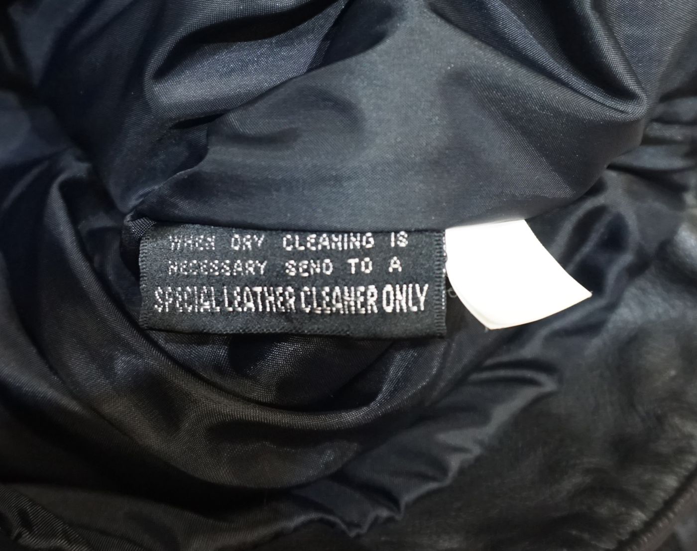 Leather care label