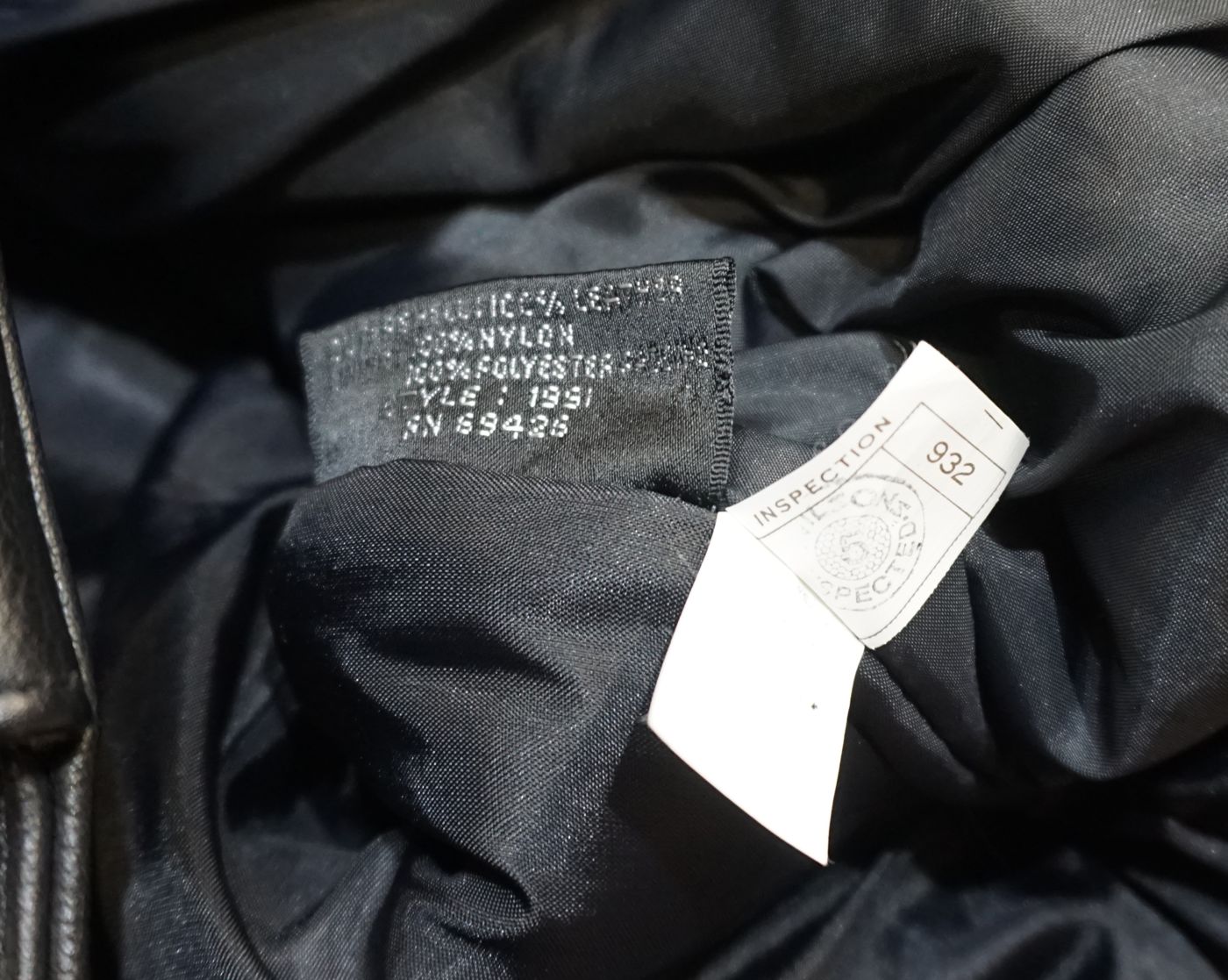 100% cow hide label