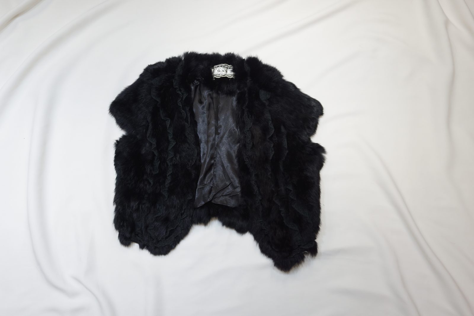 Black fur vest