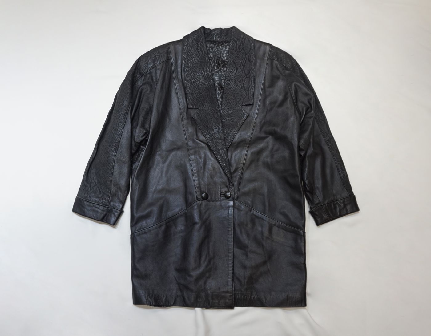 Black leather blazer
