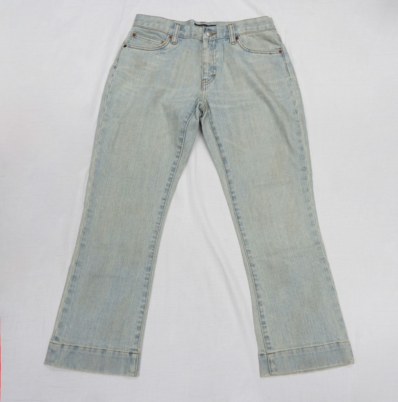 Light wash flared jeans