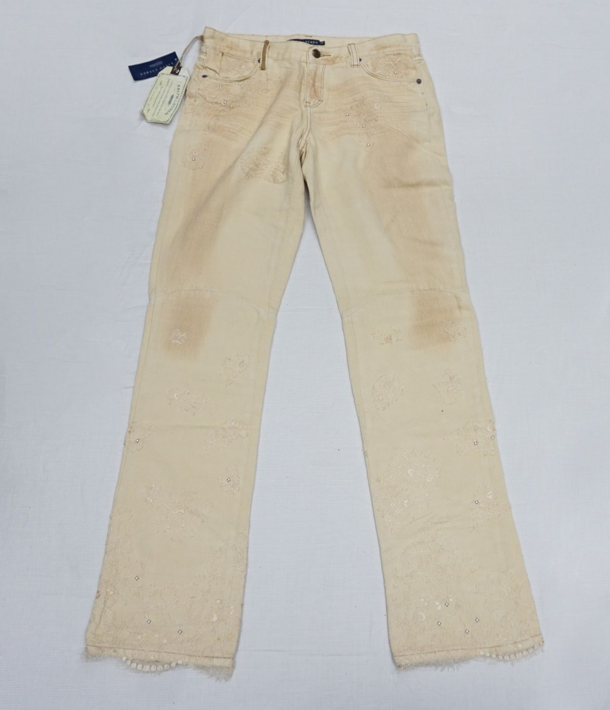 Cream corduroy, straight