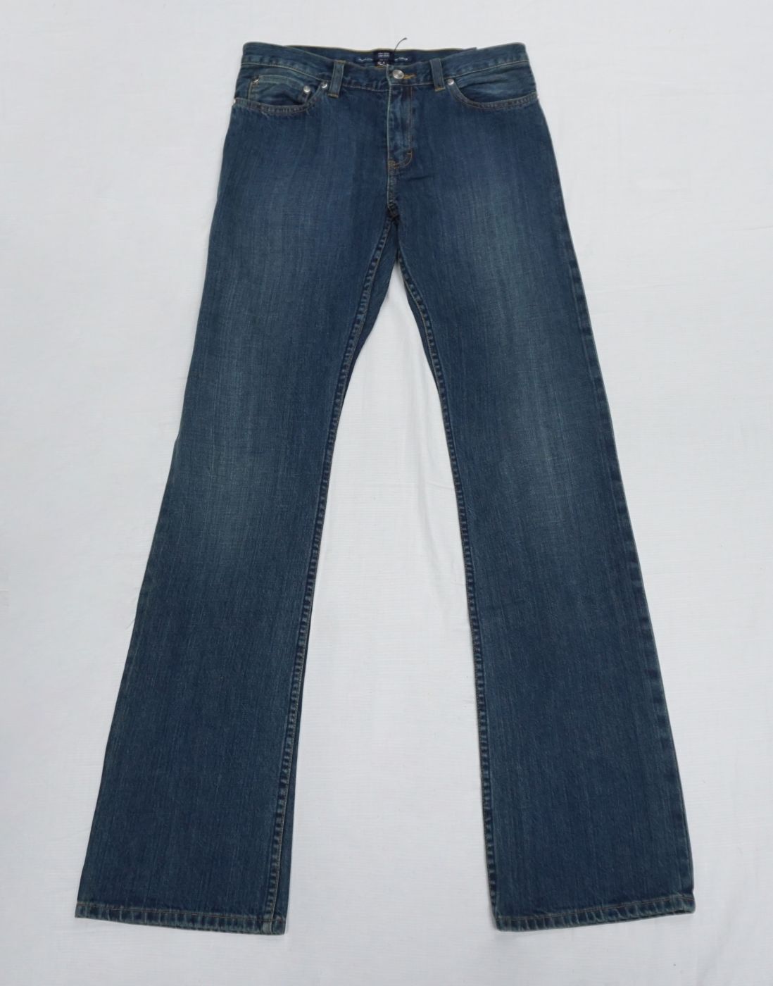 Blue flared — dark wash