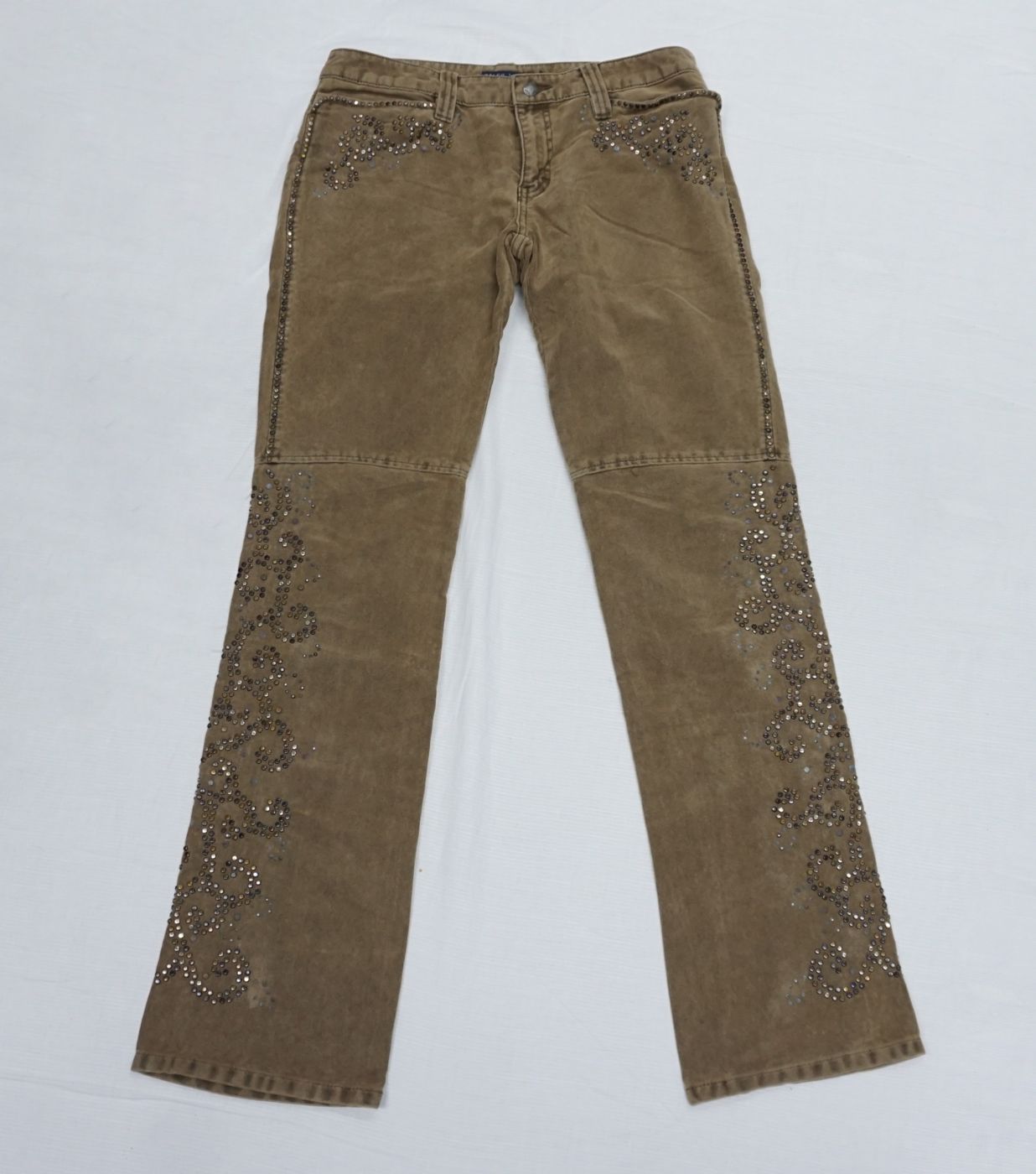 Brown corduroy flared