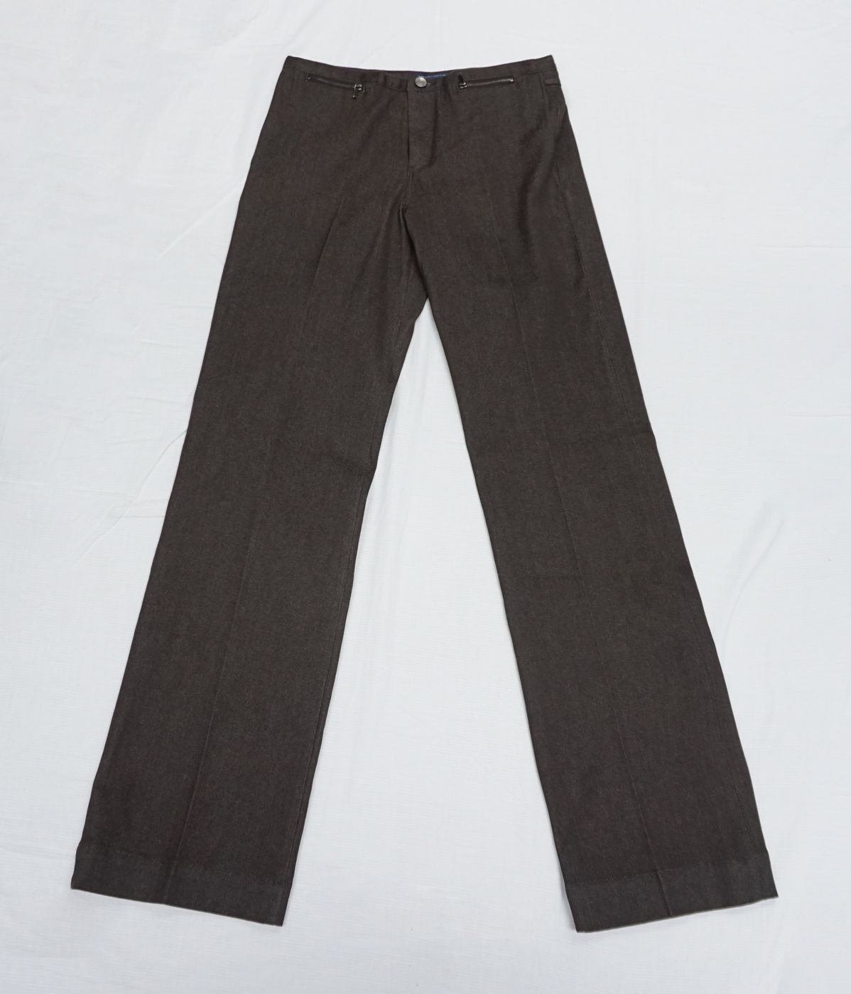 Black straight trousers