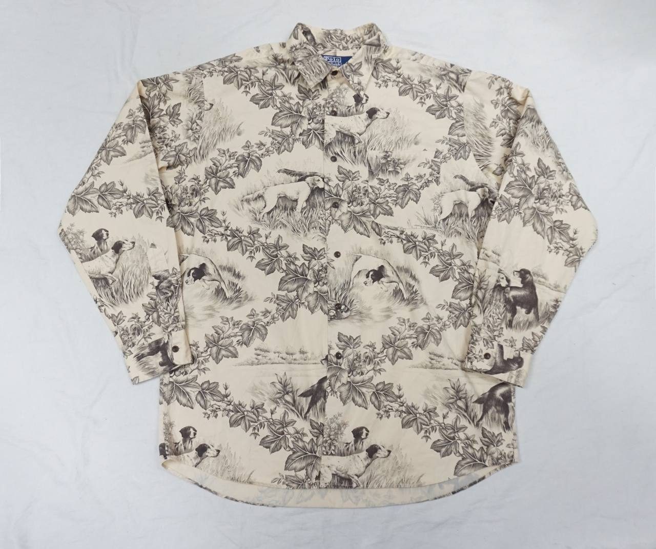 Ralph Lauren toile de Jouy shirt — hunting scene